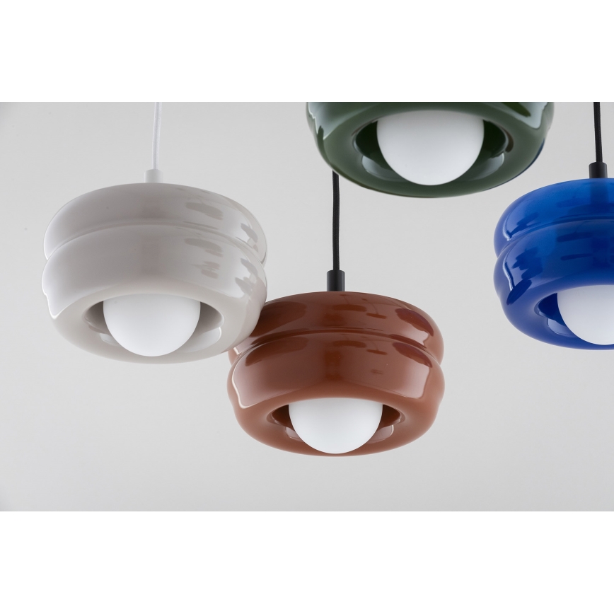 Argon 8817 - Ljuskrona med textilsladd TEVO 1xG9/4,5W/230V brun