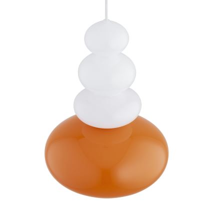 Argon 8822 - Ljuskrona med textilsladd DIEGO 1xGU10/5W/230V vit/orange