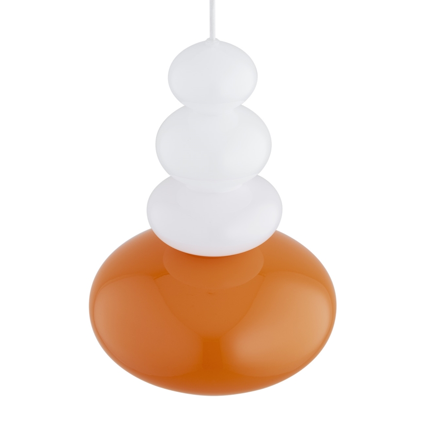 Argon 8822 - Ljuskrona med textilsladd DIEGO 1xGU10/5W/230V vit/orange