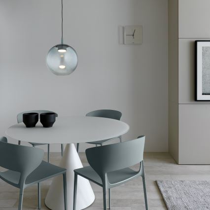 Argon 8830 - Ljuskrona med textilsladd SACRAMENTO 1xGX53/8W/230V grön/rökig