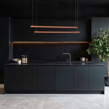 Argon 8837 - LED ljuskrona med textilsladd MIAMI LED/74W/230V 3000K brun