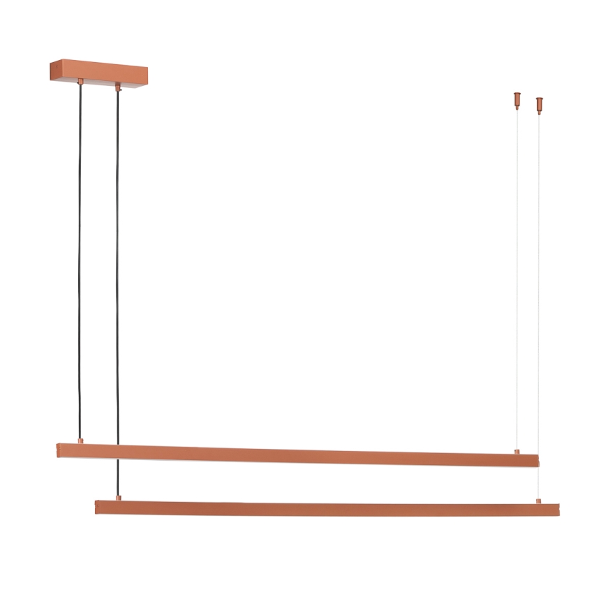 Argon 8837 - LED ljuskrona med textilsladd MIAMI LED/74W/230V 3000K brun