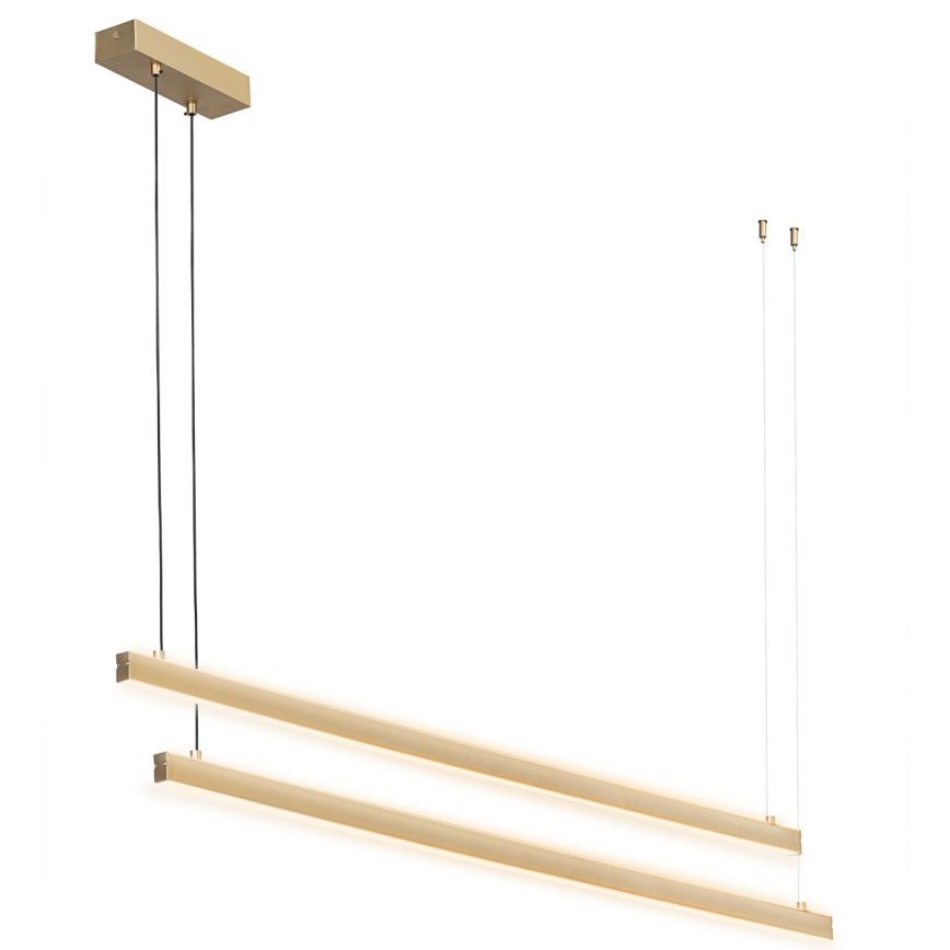 Argon 8839 - LED ljuskrona med textilsladd MIAMI LED/74W/230V 3000K guld