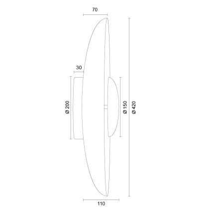 Argon 8865 - LED-vägglampa BOLTON LED/12,5W/230V 3000K guld