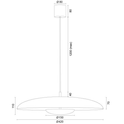 Argon 8870 - LED-pendel på vajer BOLTON LED/12,5W/230V 3000K terrakotta