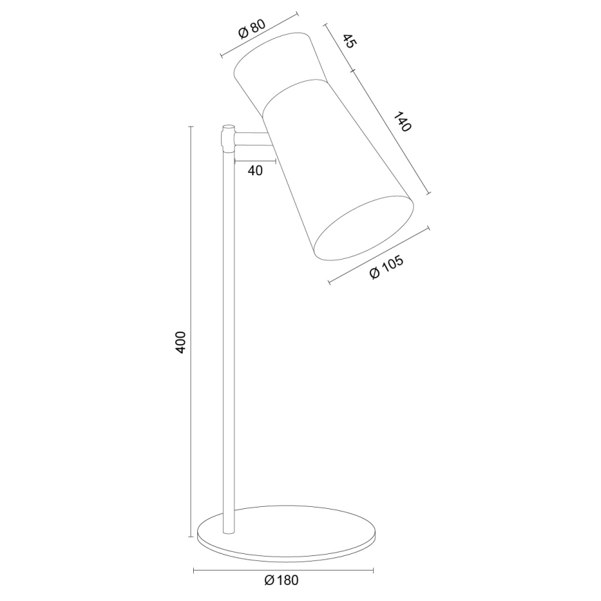 Argon 8872 - Bordslampa LORD 1xE14/7W/230V grå