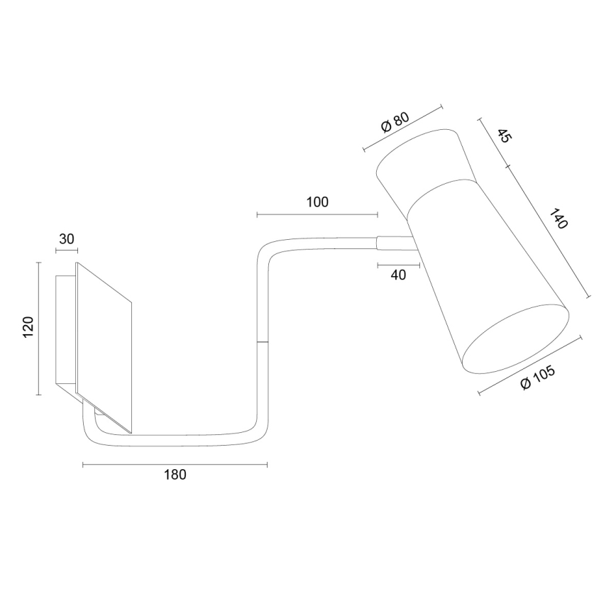Argon 8879 - Vägglampa LORD 1xE14/7W/230V vit