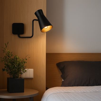 Argon 8880 - Vägglampa LORD 1xE14/7W/230V svart