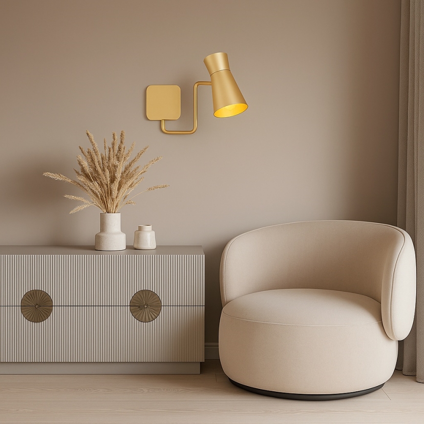 Argon 8884 - Vägglampa LORD 1xE14/7W/230V, guldfärgad