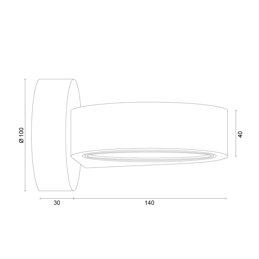 Argon 8900 - Vägglampa LOTUS 1xGX53/12W/230V svart