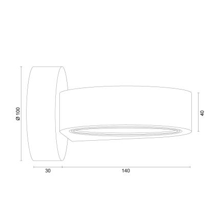 Argon 8902 - Vägglampa LOTUS 1xGX53/12W/230V terrakotta