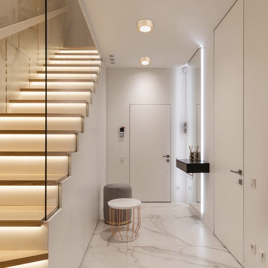 Argon 8903 - Taklampa ELORA 1xGX53/7W/230V Ø 11 cm, guld