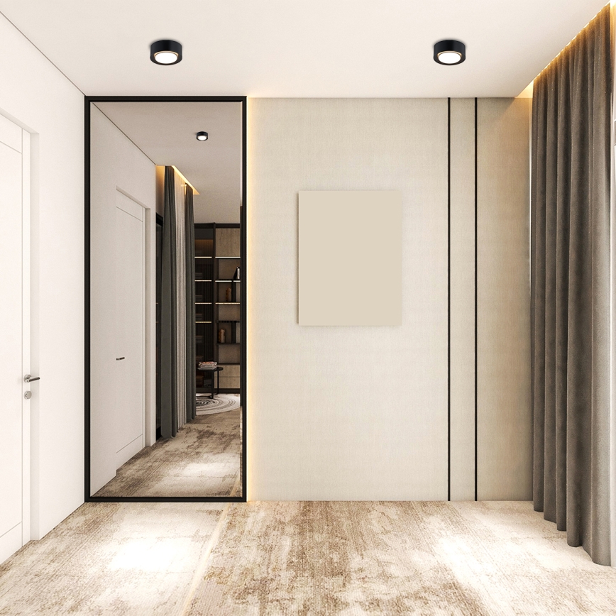 Argon 8905 - Taklampa ELORA, 1x GX53/7W/230V, Ø 11 cm, svart