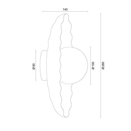 Argon 8933 - Vägglampa BOLL 1xG9/6W/230V blå