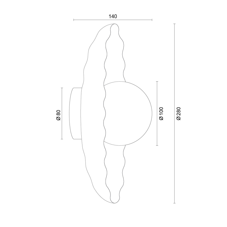 Argon 8933 - Vägglampa BOLL 1xG9/6W/230V blå