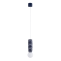 Argon 8937 - Pendellampa på vajer BOLL 1xG9/6W/230V blå
