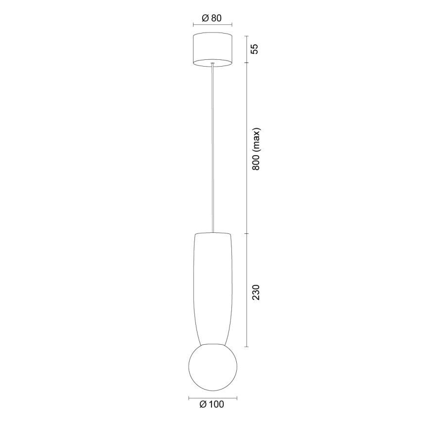 Argon 8937 - Pendellampa på vajer BOLL 1xG9/6W/230V blå