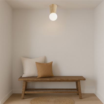 Argon 8973 - Badrumstaklampa VOLANTE 1xG9/6W/230V IP44 Ø 12 cm beige