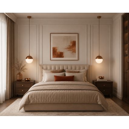 Argon 8998 - Utomhuspendel på kabel LIV 1xE27/15W/230V IP44 brun