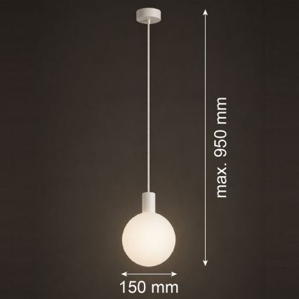Argon 9004 - Utomhuspendel på vajer ORE 1xG9/6W/230V IP44 vit