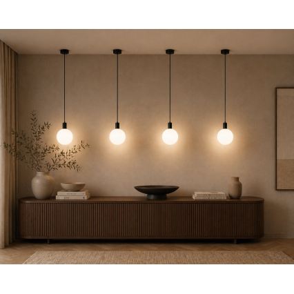 Argon 9005 - Utomhuspendel på kabel ORE 1xG9/6W/230V IP44 svart