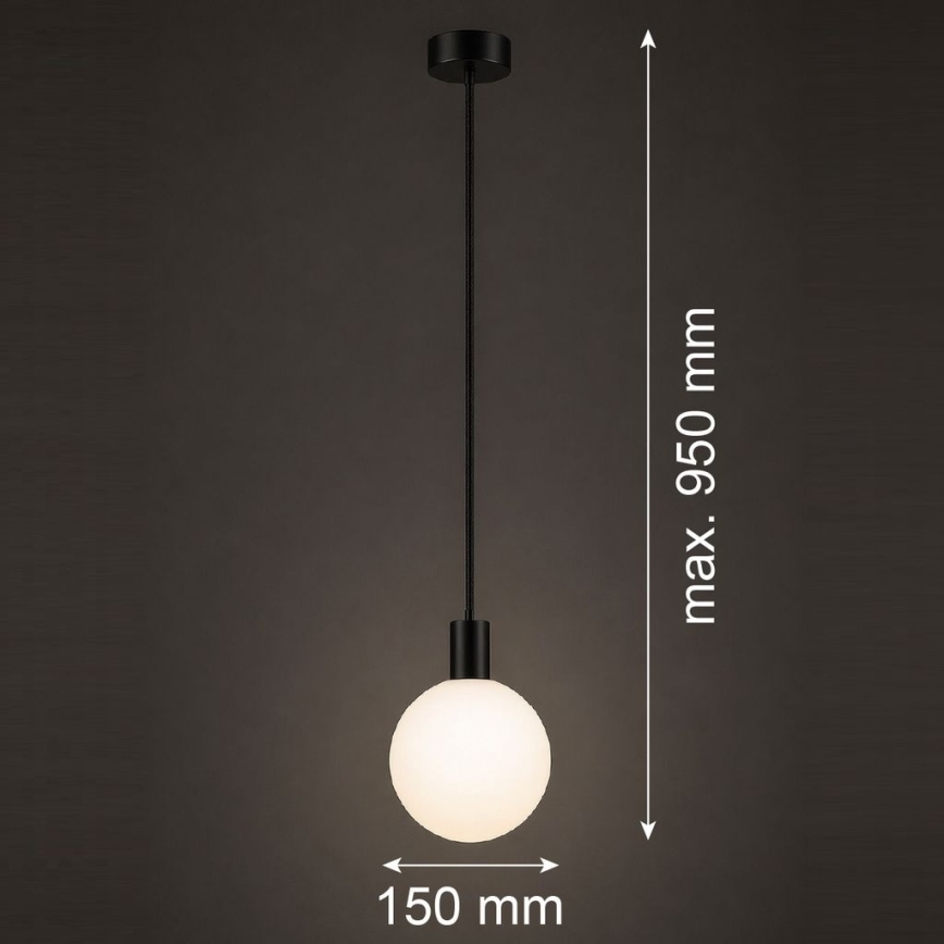 Argon 9005 - Utomhuspendel på kabel ORE 1xG9/6W/230V IP44 svart
