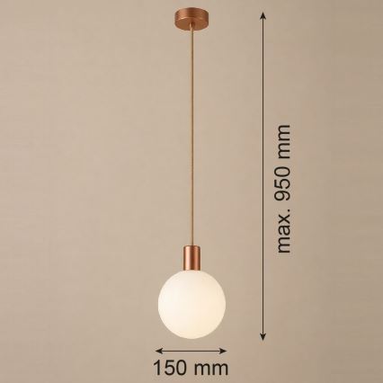 Argon 9006 - Utomhuspendel på vajer ORE 1xG9/6W/230V IP44 koppar