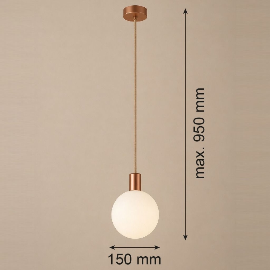 Argon 9006 - Utomhuspendel på vajer ORE 1xG9/6W/230V IP44 koppar