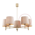 Argon - Ersättningslampskärm för ljuskrona och vägglampa PONTE E27 beige