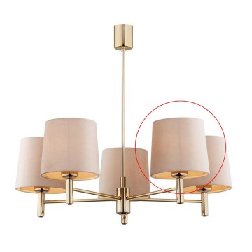 Argon - Ersättningslampskärm för ljuskrona och vägglampa PONTE E27 beige