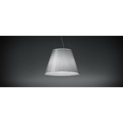 Artemide 1124110A - Ljuskrona med textilsladd CHOOSE MEGA 3xE27/12W/230V diameter 55 cm vit