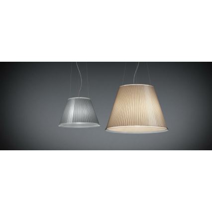 Artemide 1124110A - Ljuskrona med textilsladd CHOOSE MEGA 3xE27/12W/230V diameter 55 cm vit