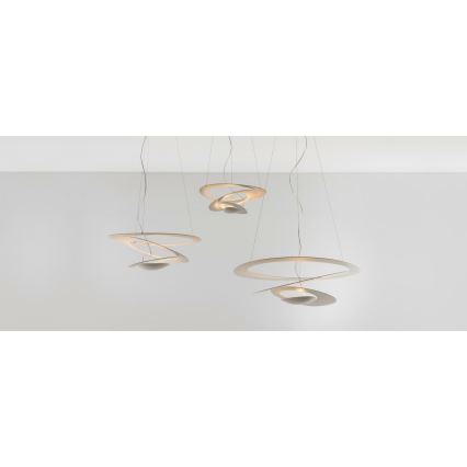 Artemide 1239010A - Ljuskrona med textilsladd PIRCE 1xR7s/11W/230V 97 cm vit