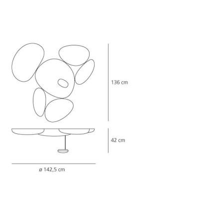 Artemide 1245110A - LED Dimbar taklampa SKYDRO LED/29W/230V 3000K