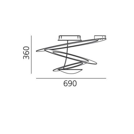 Artemide 1255120A - LED Dimbar taklampa PIRCE LED/44W/230V 3000K guld