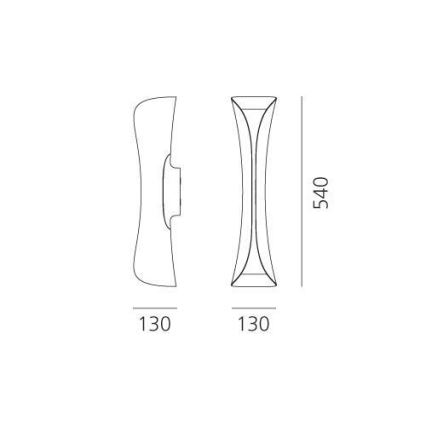 Artemide 1373020A - Vägglampa CADMO 2xGU10/10W/230V vit