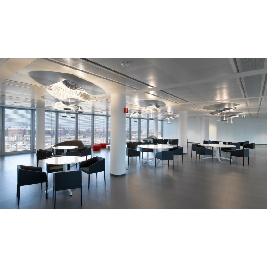 Artemide 1513010A - Ljuskrona med textilsladd COSMIC ÄNGEL 2xR7s/11W/230V skinande krom