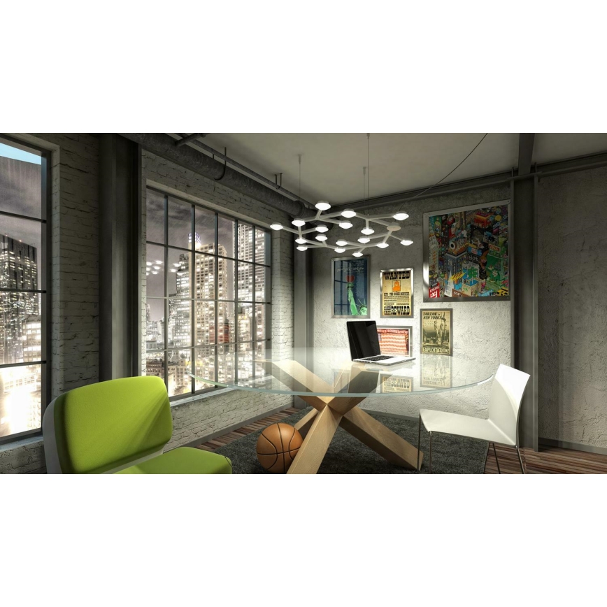 Artemide 1575050APP - LED ljusreglerad ljuskrona på textilsladd NET LED/43W/230V diameter 65 cm 3000K