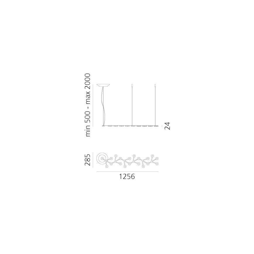 Artemide 1578050APP - LED ljusreglerad ljuskrona på textilsladd NET LED/45W/230V 3000K