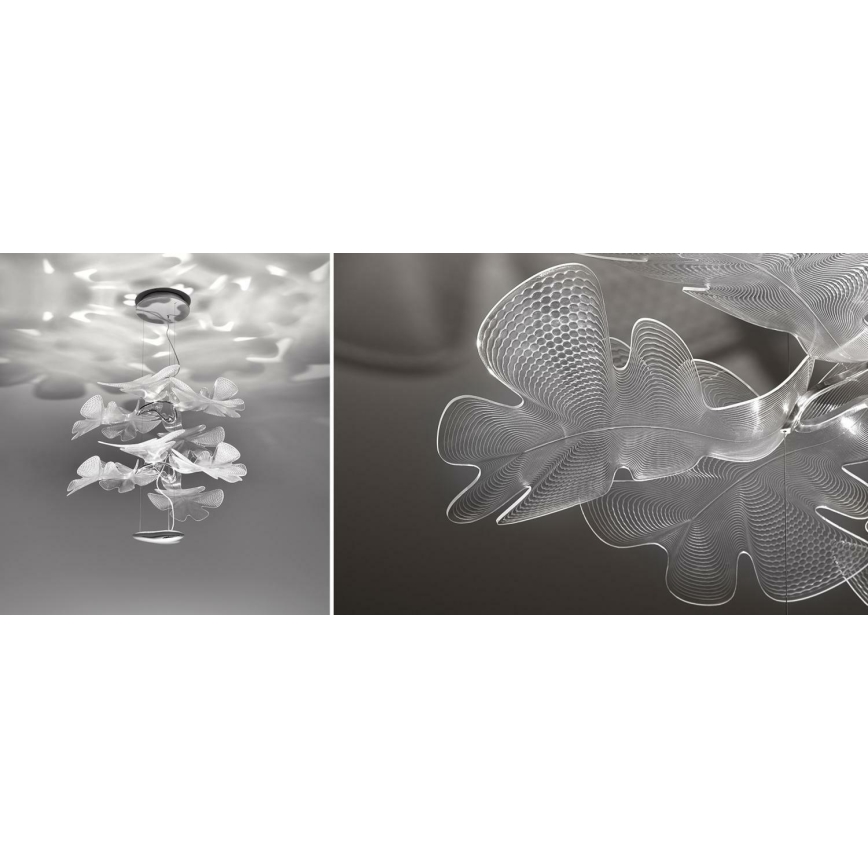 Artemide 1628110APP - LED ljusreglerad ljuskrona på textilsladd CHLOROPHILIA LED/44W/230V 3000K