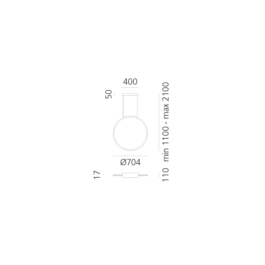 Artemide 1992230IN1APP - LED ljusreglerad ljuskrona på textilsladd DISCOVERY LED/42W/230V 2700K svart