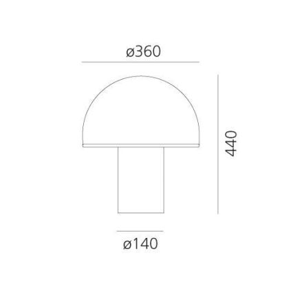 Artemide A006300 - Bordslampa ONFALE 1xE14/5W/230V + 1xE27/13W vit