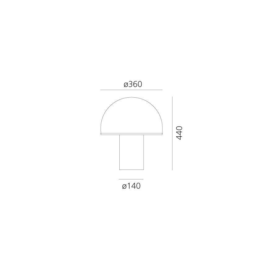 Artemide A006300 - Bordslampa ONFALE 1xE14/5W/230V + 1xE27/13W vit