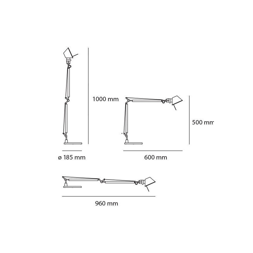 Artemide AR A015100+AR A003900 KOMPLET - Dimbar LED-lampa TOLOMEO 1xLED/9W