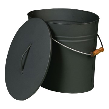 Askhink med lock 15 l antracit