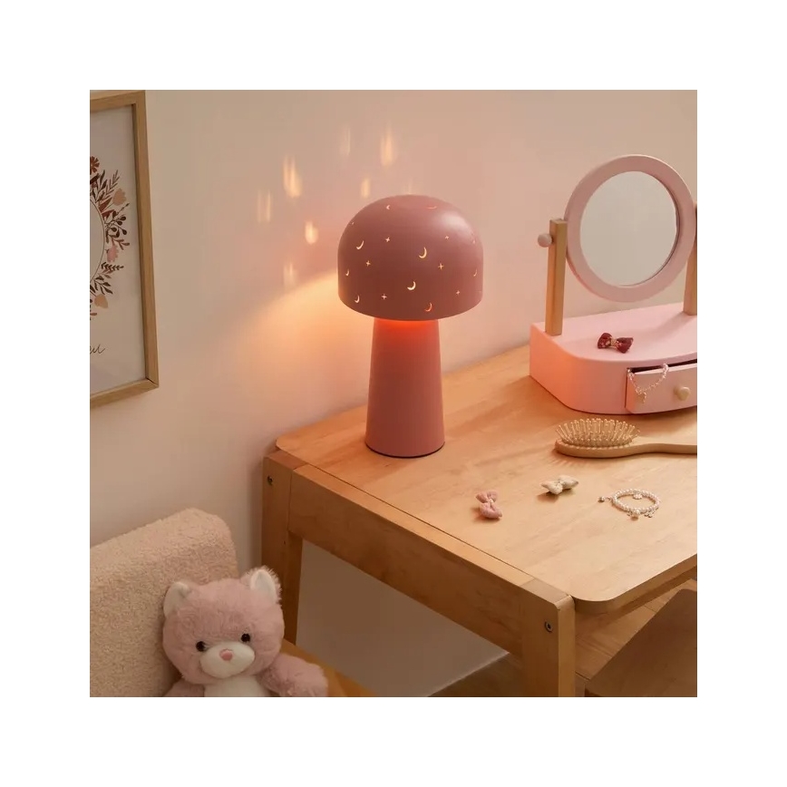 Atmosphera - Barnbordslampa STARRY MUSHROOM 1xE14/25W/230V rosa