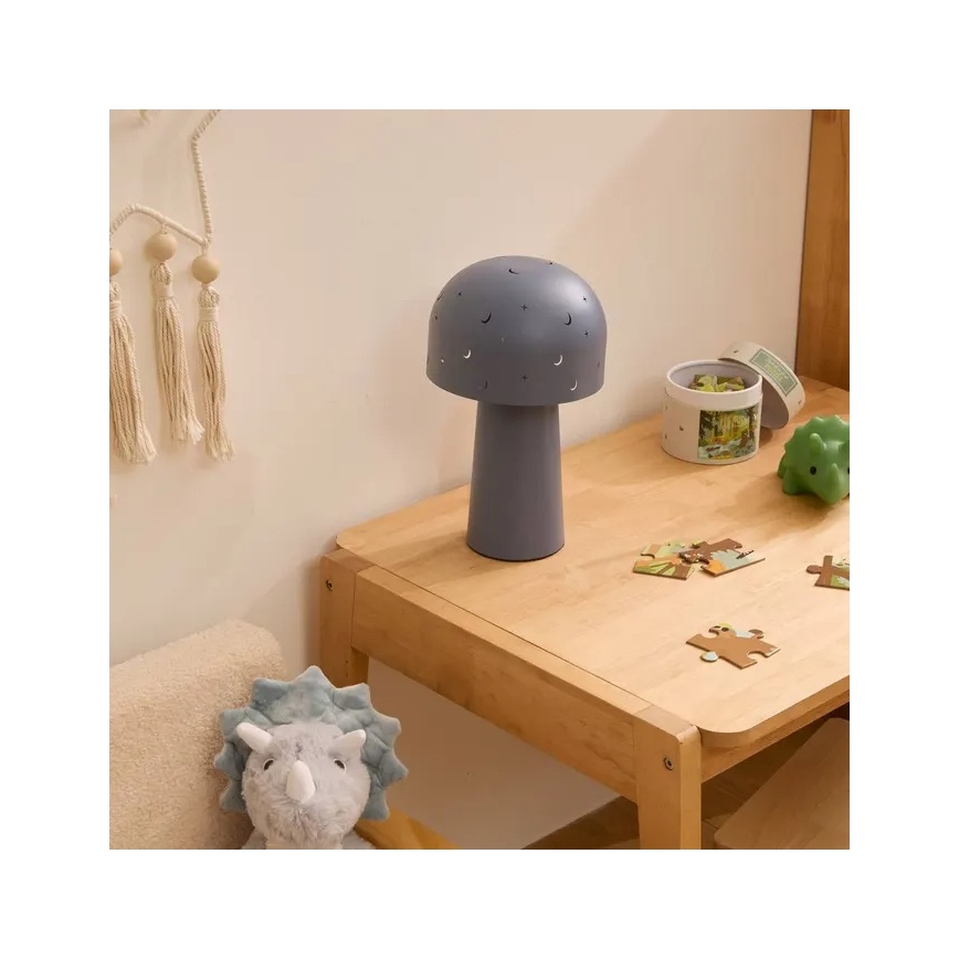 Atmosphera - Barns bordslampa STARRY MUSHROOM 1xE14/25W/230V blå