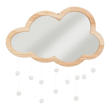 Atmosphera - Barnväggspegel CLOUD 40x36 cm gummiträ