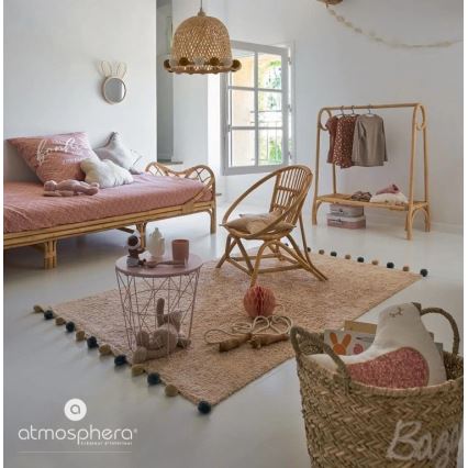 Atmosphera - Barnväggspegel RABBIT 37x24 cm i bambu