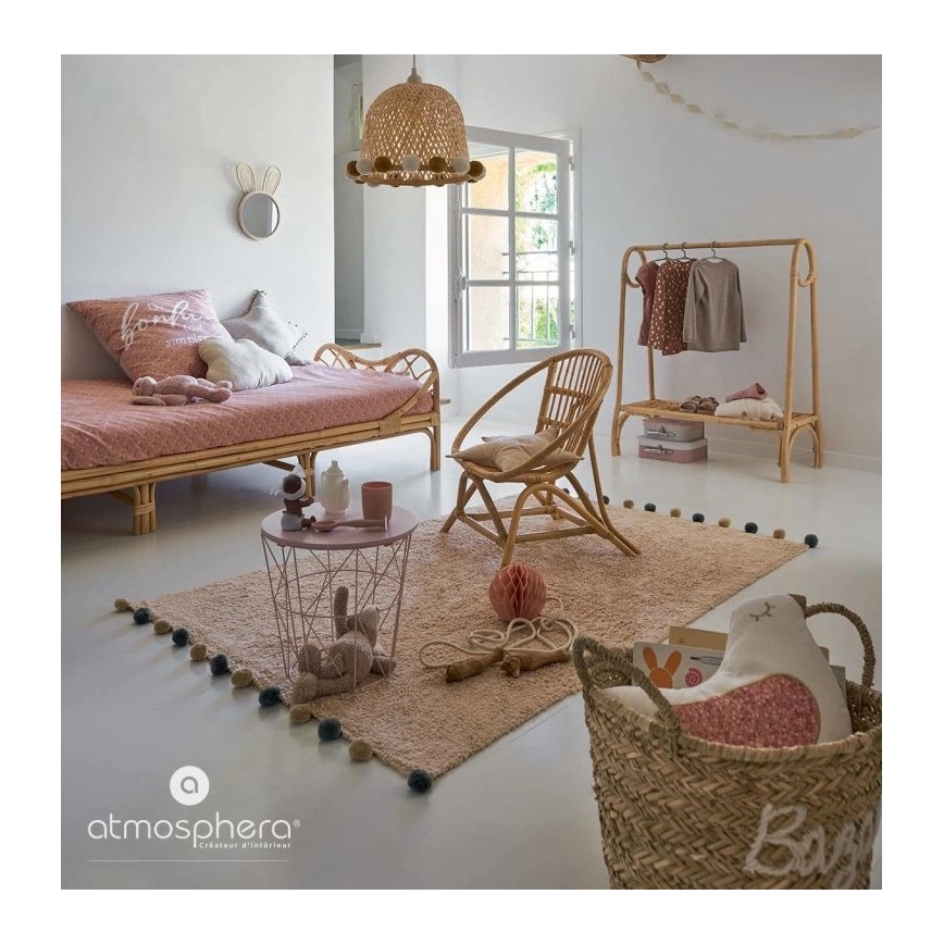 Atmosphera - Barnväggspegel RABBIT 37x24 cm i bambu